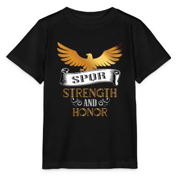 HONNEUR ET FORCE FORCE ET HONNEUR DE LA LÉGION ROMAINE - T-shirt bio MINI CREATOR Stanley/Stella Enfant - noir - Devant - Mikhail (115cm)