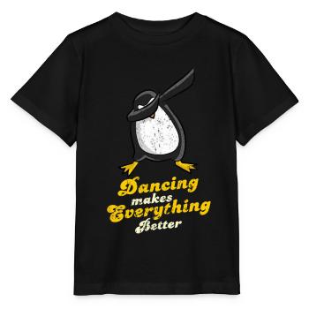 penguin - Stanley/Stella MINI CREATOR Kids’ T-Shirt - black - Front - Mikhail (115cm)