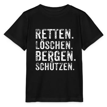 Feuerwehrmann Feuerwehr Löschen Feuer - Stanley/Stella Kinder T-Shirt MINI CREATOR  - Schwarz - Vorne - Mikhail (115cm)