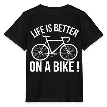 coureur - T-shirt bio MINI CREATOR Stanley/Stella Enfant - noir - Devant - Mikhail (115cm)