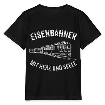 Eisenbahner - Stanley/Stella Kinder T-Shirt MINI CREATOR  - Schwarz - Vorne - Mikhail (115cm)