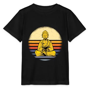 Buddha Yoga Yogi Chakra Tshirt Namaste Guru Spiri - Stanley/Stella MINI CREATOR Kids’ T-Shirt - black - Front - Mikhail (115cm)