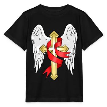 Kreuz Christen Jesus Geschenk Religion Papst - Stanley/Stella Kinder T-Shirt MINI CREATOR  - Schwarz - Vorne - Mikhail (115cm)