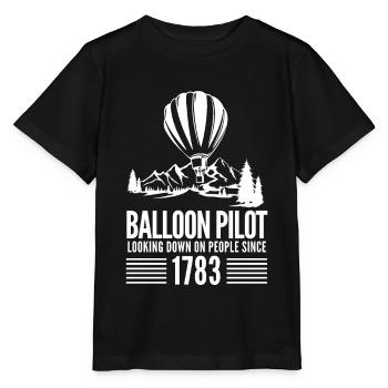 Ballon - Ballon Pilot since 1783 - Stanley/Stella Kinder T-Shirt MINI CREATOR  - Schwarz - Vorne - Mikhail (115cm)