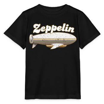 Zeppelin und Luftschiff - Stanley/Stella Kinder T-Shirt MINI CREATOR  - Schwarz - Vorne - Mikhail (115cm)