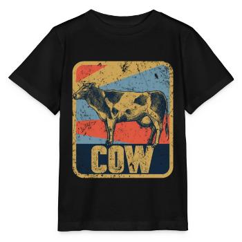 vache - T-shirt bio MINI CREATOR Stanley/Stella Enfant - noir - Devant - Mikhail (115cm)