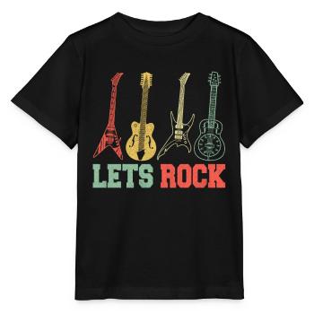 Guitares Rock Rock n Roll Band Concert Retro - T-shirt bio MINI CREATOR Stanley/Stella Enfant - noir - Devant - Mikhail (115cm)