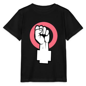 weibliche Revolution Frauen power Feministin - Stanley/Stella Kinder T-Shirt MINI CREATOR  - Schwarz - Vorne - Mikhail (115cm)