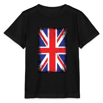 Great Britain Flagge Großbritannien England Flagge - Stanley/Stella Kinder T-Shirt MINI CREATOR  - Schwarz - Vorne - Mikhail (115cm)