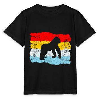 Gorilla retro - Stanley/Stella MINI CREATOR Kids’ T-Shirt - black - Front - Mikhail (115cm)