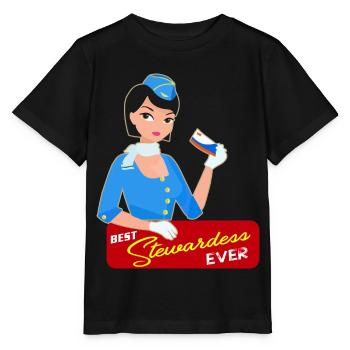 Hôtesse de l'air cadeau - T-shirt bio MINI CREATOR Stanley/Stella Enfant - noir - Devant - Mikhail (115cm)