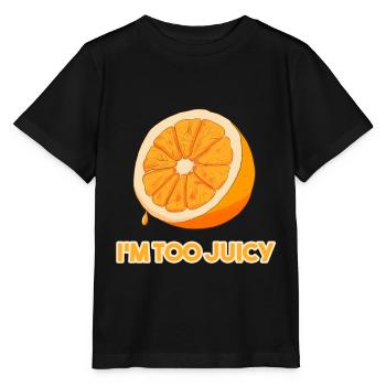 Orange Frucht Orangensaft Getränk Lecker Obst - Stanley/Stella Kinder T-Shirt MINI CREATOR  - Schwarz - Vorne - Mikhail (115cm)
