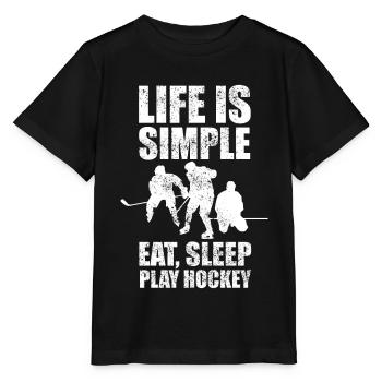Ice Hockey Ice Hockey Ice Skates Sports Gift - Stanley/Stella MINI CREATOR Kids’ T-Shirt - black - Front - Mikhail (115cm)