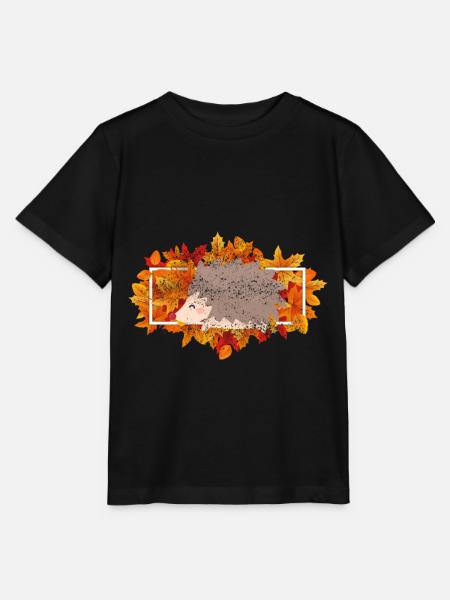 Igel Waldtier Tierfreund Geschenk - Stanley/Stella Kinder T-Shirt MINI CREATOR - Schwarz