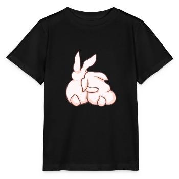 Hasen Kuscheln Love - Stanley/Stella Kinder T-Shirt MINI CREATOR  - Schwarz - Vorne - Mikhail (115cm)
