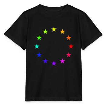 Europe EU Flage Rainbow - Stanley/Stella MINI CREATOR Kids’ T-Shirt - black - Front - Mikhail (115cm)