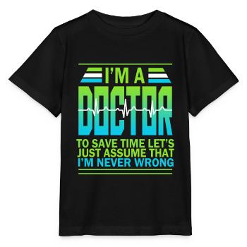 Arzt Doktor Medizin Chirurg Mediziner Geschenk - Stanley/Stella Kinder T-Shirt MINI CREATOR  - Schwarz - Vorne - Mikhail (115cm)