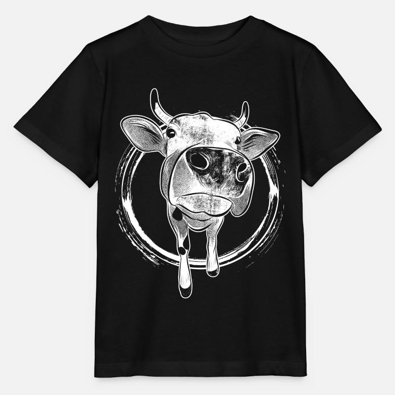 Kuh Rind lustiges Tier lachen witzig - Stanley/Stella Kinder T-Shirt MINI CREATOR  - Schwarz