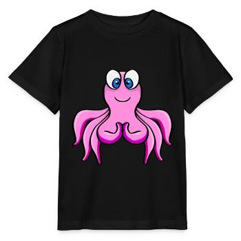 Poulpe poulpe poulpe - T-shirt bio MINI CREATOR Stanley/Stella Enfant - noir - Devant - Mikhail (115cm)