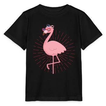 Flamingo - Stanley/Stella Kinder T-Shirt MINI CREATOR  - Schwarz - Vorne - Mikhail (115cm)