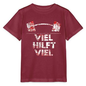 Strongman Powerlifting Motif aide beaucoup Weiss - T-shirt bio MINI CREATOR Stanley/Stella Enfant - bordeaux - Devant - Kain (125cm)