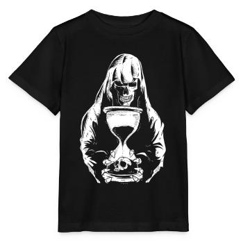 der tot tod sensenmann stundenglas sanduhr - Stanley/Stella Kinder T-Shirt MINI CREATOR  - Schwarz - Vorne - Mikhail (115cm)