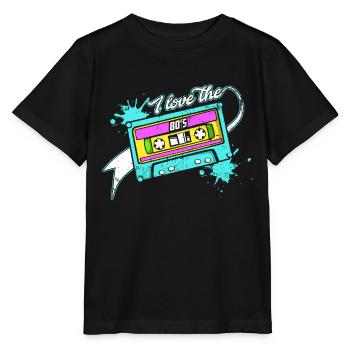I Love The 80s 80 ans Enfant 80 Né cassette - T-shirt bio MINI CREATOR Stanley/Stella Enfant - noir - Devant - Mikhail (115cm)