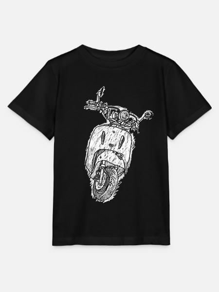 Lässiger Roller für Italien Flair - Stanley/Stella Kinder T-Shirt MINI CREATOR  - Schwarz