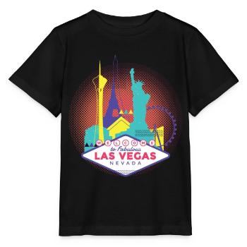 Tee shirt cadeau soirée soirée jeux casino Las Vegas - T-shirt bio MINI CREATOR Stanley/Stella Enfant - noir - Devant - Mikhail (115cm)