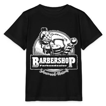 Salon de coiffure - T-shirt bio MINI CREATOR Stanley/Stella Enfant - noir - Devant - Mikhail (115cm)