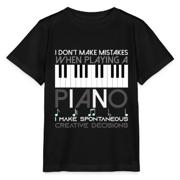 No mistakes piano piano - Stanley/Stella MINI CREATOR Kids’ T-Shirt - black - Front - Mikhail (115cm)