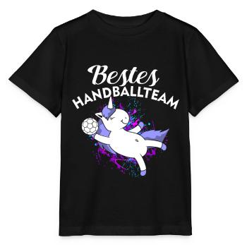 Frauenhandballteam Frauenhandballmannschaft - Stanley/Stella Kinder T-Shirt MINI CREATOR  - Schwarz - Vorne - Mikhail (115cm)