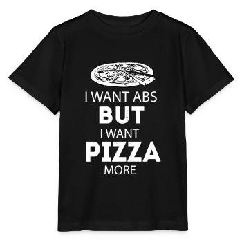 Pizza Italien Lecker Essen Geschenk - Stanley/Stella Kinder T-Shirt MINI CREATOR  - Schwarz - Vorne - Mikhail (115cm)