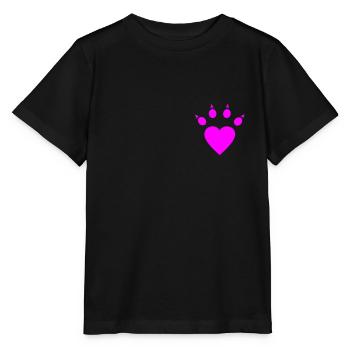 Patte de chat coeur patte - T-shirt bio MINI CREATOR Stanley/Stella Enfant - noir - Devant - Mikhail (115cm)
