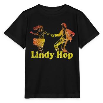 Lindy Hop Swing Tanz Tanzen 40er 50er Jahre - Stanley/Stella Kinder T-Shirt MINI CREATOR  - Schwarz - Vorne - Mikhail (115cm)