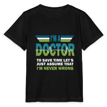 Médecin médecin chirurgien chirurgien cadeau - T-shirt bio MINI CREATOR Stanley/Stella Enfant - noir - Devant - Mikhail (115cm)