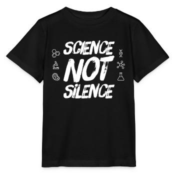 Science not Silence Save the world - Stanley/Stella MINI CREATOR Kids’ T-Shirt - black - Front - Mikhail (115cm)