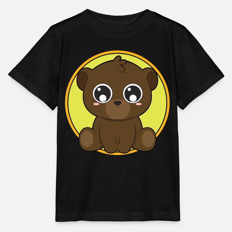 Süßer Bär niedliche Tiere - Stanley/Stella Kinder T-Shirt MINI CREATOR - Schwarz