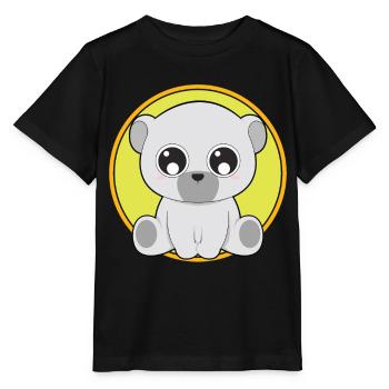 Animaux mignons ours mignon - T-shirt bio MINI CREATOR Stanley/Stella Enfant - noir - Devant - Mikhail (115cm)