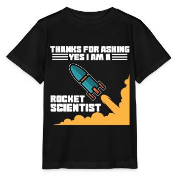 Fusée scientifique fusée scientifique - T-shirt bio MINI CREATOR Stanley/Stella Enfant - noir - Devant - Mikhail (115cm)