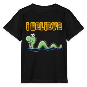 I Believe In Nessie Loch Ness - Stanley/Stella Kinder T-Shirt MINI CREATOR  - Schwarz - Vorne - Mikhail (115cm)