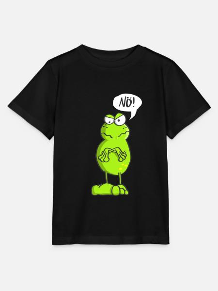 Statement Frosch Nö! - Stanley/Stella Kinder T-Shirt MINI CREATOR  - Schwarz