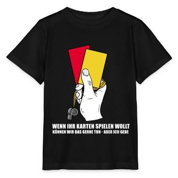 Funny football referee / referee gift - Stanley/Stella MINI CREATOR Kids’ T-Shirt - black - Front - Mikhail (115cm)