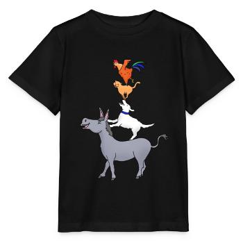 Musiciens de la ville de Brême, cadeau de Brême - T-shirt bio MINI CREATOR Stanley/Stella Enfant - noir - Devant - Mikhail (115cm)