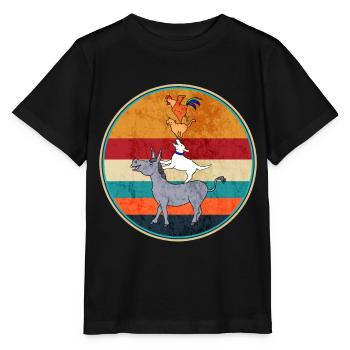 Musiciens de la ville de Brême, cadeau de Brême - T-shirt bio MINI CREATOR Stanley/Stella Enfant - noir - Devant - Mikhail (115cm)