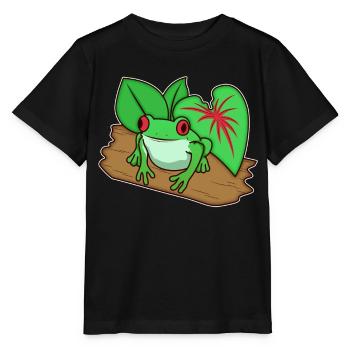 Frog Toad Animal Zoo Animal Park Jungle Gift - Stanley/Stella MINI CREATOR Kids’ T-Shirt - black - Front - Mikhail (115cm)