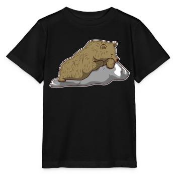 Brown Bear Bear Animal Zoo Animal Park Jungle Gift - Stanley/Stella MINI CREATOR Kids’ T-Shirt - black - Front - Mikhail (115cm)