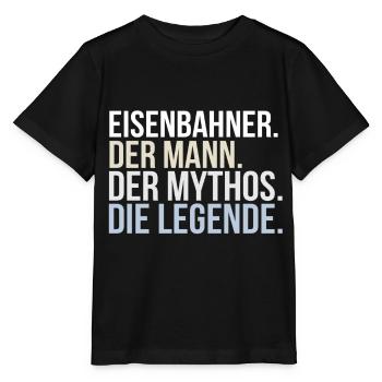 Eisenbahner - Stanley/Stella Kinder T-Shirt MINI CREATOR  - Schwarz - Vorne - Mikhail (115cm)