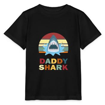 Father's Day Daddy Daddy Daddy Daddy Daddy Shark - Stanley/Stella MINI CREATOR Kids’ T-Shirt - black - Front - Mikhail (115cm)
