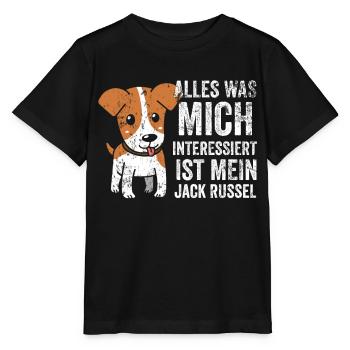 Jack Russel Jagdhund Geschenk - Stanley/Stella Kinder T-Shirt MINI CREATOR  - Schwarz - Vorne - Mikhail (115cm)